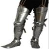 NineFit Basics LARP Medieval Knight Armor Leg Guard Sabaton Armor Cosplay Costume Silver, Standard view 1