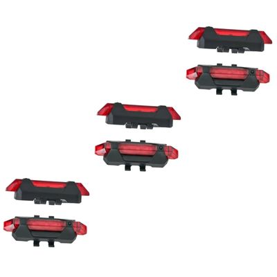 BESPORTBLE 6pcs Tail Light for Bike USB Chargeable Mountain Bike Light Bright Long Life