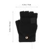 POPETPOP Heated Gloves for Men Women Convertible Fingerless to Mittens Thermal Gloves for Typing Winter Warmth view 2