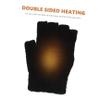 POPETPOP Heated Gloves for Men Women Convertible Fingerless to Mittens Thermal Gloves for Typing Winter Warmth view 3