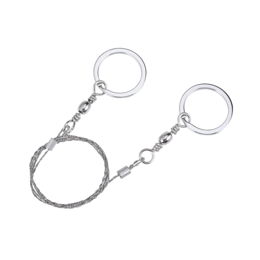 Balacoo Survival Saw Wire Saw Pvc Cable Saw Wire Survival Third Generation Stainless Steel Wire Chain Saw Camping Tool, Medium, Silver