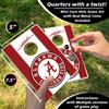 Tabletop Cornhole Game Set | Officially Licensed College Mini Football Cornhole Board Game | Includes Coins (Tabletop Game, Alabama Crimson Tide) view 2