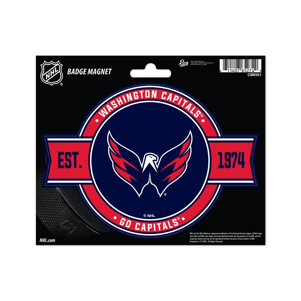 Rico Industries NHL Hockey Washington Capitals Standard Badge Magnet - for Car, Fridge