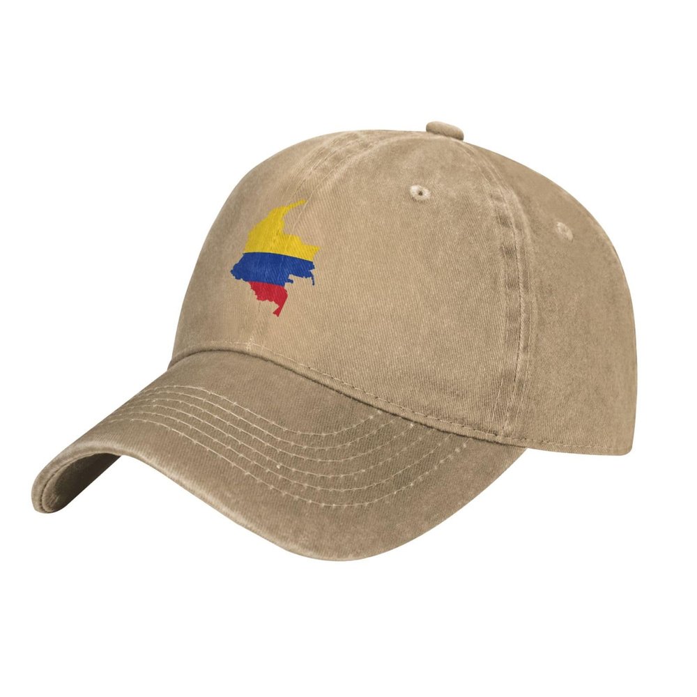 Flag Map of Colombia Dad Hat Vintage Baseball Cap for Men Women Hats Gifts Trucker Caps Natural