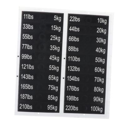 Aosekaa Weight Stack Labels Number Stickers Weight Tags Weight Stickers 5kg to 100kg for Weight Lifting Gym Machine Accessories