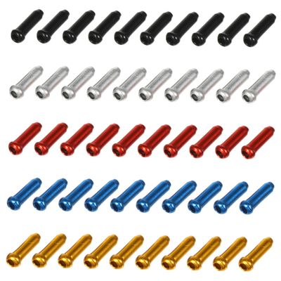 BESPORTBLE 50pcs Aluminum Alloy Bike Brake Line Cap Brake Cable End Caps Easy to Install Prevent Cable Splitting