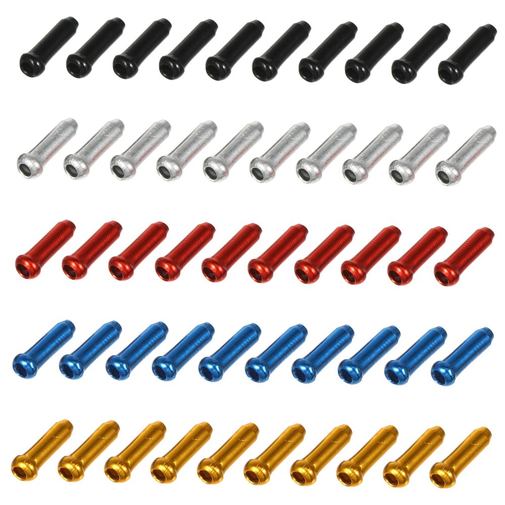 BESPORTBLE 50pcs Aluminum Alloy Bike Brake Line Cap Brake Cable End Caps Easy to Install Prevent Cable Splitting