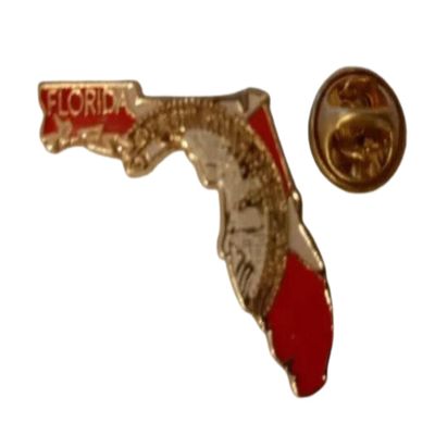Florida State Flag Map lapel pin