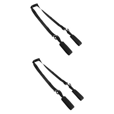 Balacoo Ski Holder 2pcs Ski Straps Belt Snowboard Skates Ski Board Carrier Ski Boot Strap Portable Ski Strap Skate Strap Ski Shoulder Strap Ski Pole Strap Accessories Child Nylon Sled, Blackx2pcs