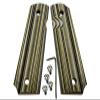 1911 G10 Grips Full Size Spiral Dotted Green Grip W/Screws 1911 Grips