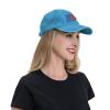 Flag of Lisbon, Ohio Dad Hat Vintage Baseball Cap for Men Women Hats Gifts Trucker Caps Blue view 4