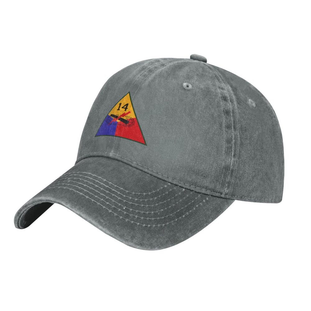 14th Us Armored Division SSI Dad Hat Vintage Baseball Cap for Men Women Hats Gifts Trucker Caps Gray
