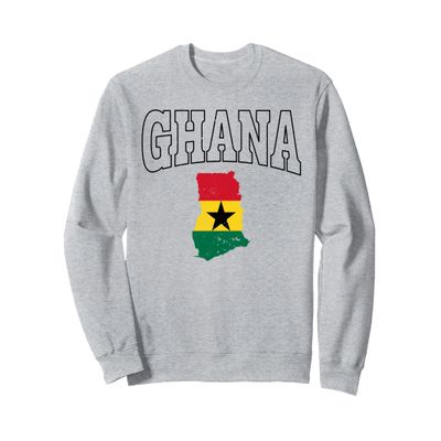 Vintage Ghana Flag Throwback Athletic Sweatshirt