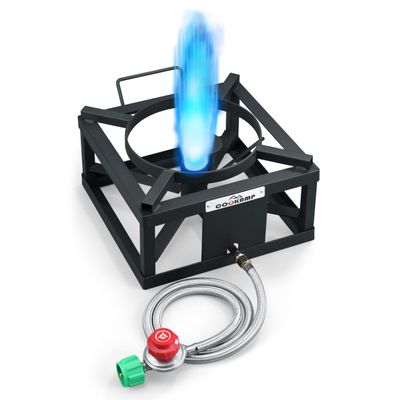 COOKAMP Propane Burner for Outdoor Cooking (Single Burner-Jet Burner)