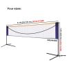 CORECHAIN Portable Badminton Volleyball Net Set with Stand, High Tenacity Tennis Pickleball Net, for Indoor Outdoor Sports (Size : 4.2m/14ft) view 3