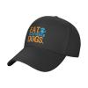 Adjustable Eat Sleep Rescue Dogs Baseball Caps for Men Women Hat Truck Driver Hats Funny Baseball Cap Black view 1