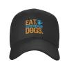 Adjustable Eat Sleep Rescue Dogs Baseball Caps for Men Women Hat Truck Driver Hats Funny Baseball Cap Black view 4