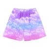 DIOTSR Men's Graphic Shorts Casual Streetwear Basketball Running Workout Shorts with Pockets Drawstring Waist (Cloud - Pink & Purple, X-Large) view 1