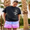 DIOTSR Men's Graphic Shorts Casual Streetwear Basketball Running Workout Shorts with Pockets Drawstring Waist (Cloud - Pink & Purple, X-Large) view 4