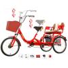 DONGSHAN Adult Tricycle Bike for Ladies Tricycle with Rear seat 20inch 3 Wheel Bicycle Larger Shopping Basket for The Elderly, Women, Men Maximum Load 440bls Unisex Trikes (1speed-red) view 1