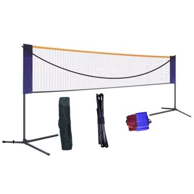 CORECHAIN Portable Badminton Volleyball Net Set with Stand, High Tenacity Tennis Pickleball Net, for Indoor Outdoor Sports (Size : 6.1m/20ft)