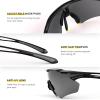 Cycling Glasses, TR90 Unbreakable Frame Polarized Anti-UV400 Sports Sunglasses, Large (W*148MM, 502b/Silver-l view 3