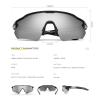 Cycling Glasses, TR90 Unbreakable Frame Polarized Anti-UV400 Sports Sunglasses, Large (W*148MM, 502b/Silver-l view 4