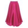 ACSUSS Kids Girls Ballroom Dance Skirt Satin Swing Latin Cha Cha Flamenco Dance Skirts Competition Costume Dancewear Hot Pink 3-4 Years view 1