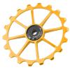 JTLB 18T Mountain Ceramic Bearing Rear Derailleur Pulley Wheel, Aluminum Alloy Material, Suitable for Heavy Duty Cycling and Off Road Riding (Gold) view 2