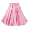 ACSUSS Kids Girls Ballroom Dance Skirt Satin Swing Latin Cha Cha Flamenco Dance Skirts Competition Costume Dancewear Pink 3-4 Years view 3