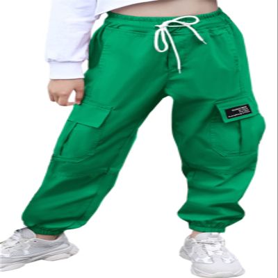 SANGTREE Womens Cargo Pants Drawstring Elastic Waist Tapered Jogger Pants with Pockets for Women,Green, XXL