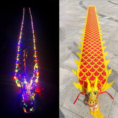 Dragon Silk-like Flowy Spinning & Shaking Poi, Colorful Light Up Dragon Scale Pattern Dragons Dance Fitness Throw Streamer, Ribbon Toy for Colleagues/ Parents Gifts ( Color : Colorful , Size : 8m/26ft