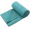 Eunzel Yoga Towel,Hot Yoga Mat Towel with Grip Dots Sweat Absorbent Non-Slip for Hot Yoga, Pilates and Workout 24" x72", Dark Cyan view 1