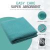 Eunzel Yoga Towel,Hot Yoga Mat Towel with Grip Dots Sweat Absorbent Non-Slip for Hot Yoga, Pilates and Workout 24" x72", Dark Cyan view 4