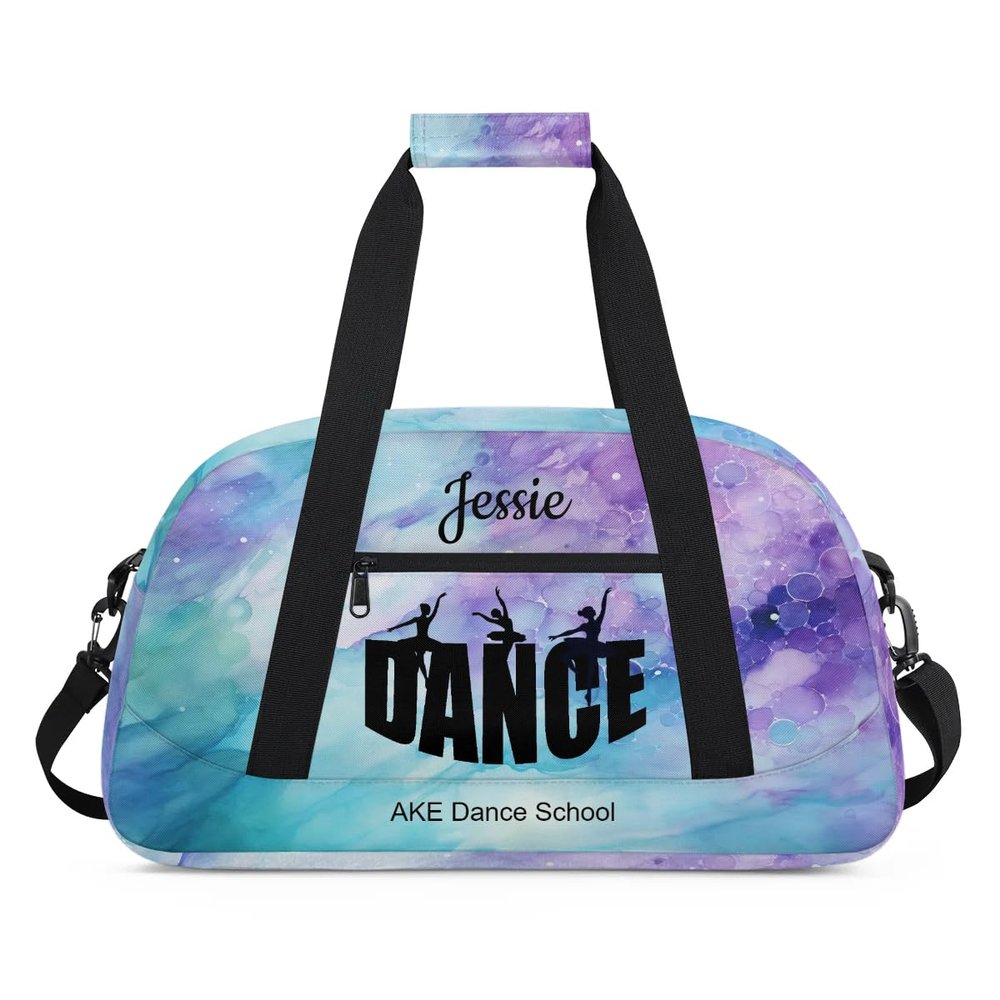 Blue Dance-Bag-for-Girls 8-10 Customized Kids-Dance-Duffel-Bag Sport Gym Bag Dance Tote Bag Dance Academy Bags for Girls Dance Recital Gifts