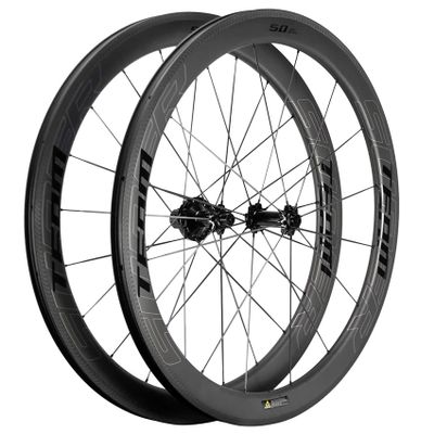 Superteam Road Bicycle Wheelset 50mm 700c Tubeless Wheels 25mm with Special Braking Line, Shim 8-12 Speed