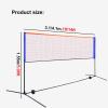 CORECHAIN Foldable Badminton Net Stand with Storage Bag, Pickleball Net with Stand, for Sports Field Gym, Sturdy Structure (Size : 3.1m/10ft) view 2
