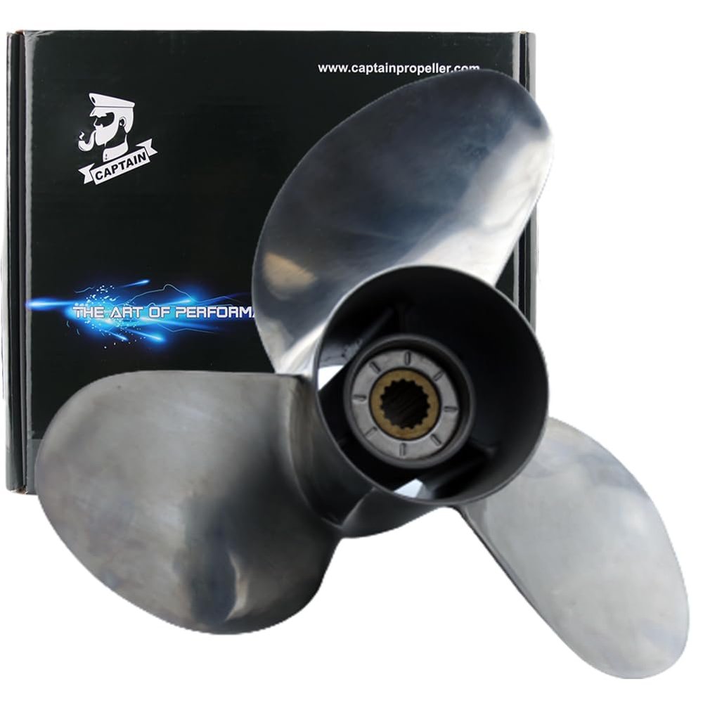 Boatman OEM Prop 14x21 Stainless Outboard Propeller fit Suzuki Boat Engine 70-140 HP15 Spline Tooth