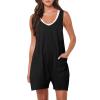 KICILVS Summer Rompers for Women 2025 Casual Sleeveless Shorts Jumpsuits with Pockets Trendy Jumpers Loose Comfy Overalls view 2