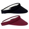 2 Pack Sun Visor Hats Women Men Clip On Wide Brim Visors Hat Outdoor Sports Golf Beach Travel Tennis Caps (Black+Maroon) view 1