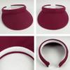 2 Pack Sun Visor Hats Women Men Clip On Wide Brim Visors Hat Outdoor Sports Golf Beach Travel Tennis Caps (Black+Maroon) view 4