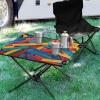 GOODOLD Colorful Craft Sticks Beach Camping Table, Easy Fold-Up Design & Portable with Carry Bag  Ideal for Outdoor BBQ, Picnic, Campsites view 2