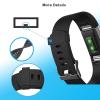 2 Pack Waterproof Bands Compatible with Fitbit charge 2, Classic Soft Sports Replacement Wristbands for Women Men (small 5.5"-6.7", black+black) view 3