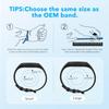 2 Pack Waterproof Bands Compatible with Fitbit charge 2, Classic Soft Sports Replacement Wristbands for Women Men (small 5.5"-6.7", black+black) view 4