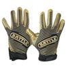 Battle Sports Glitter USA Wide Receiver Football Gloves, Ultra Stick Adult & Youth Gloves - Adult X-Large, Black/Gold view 2