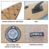 DONGRUN Inflatable Touring Stand Up Paddle Board, Reinforced Double Layer Racing Paddleboard12'6 * 27"*6" with Wood Grain PVC and Oak Non-Slip Mat Package Wood Grain Aluminum Paddle fins Oak Backpack view 3