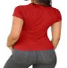 Abardsion Women Casual Raglan Sleeve Crewneck Slim T Shirts - 2026 Spring Summer Basic Activewear Going Out Tops(Big Red, XS) view 2