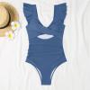 KICILVS One Piece Swimsuit Women Ruffle Sleeve Bathing Suits V Neck Wrap Swimsuit TumControl High Waisted Cut Out Monokini view 3