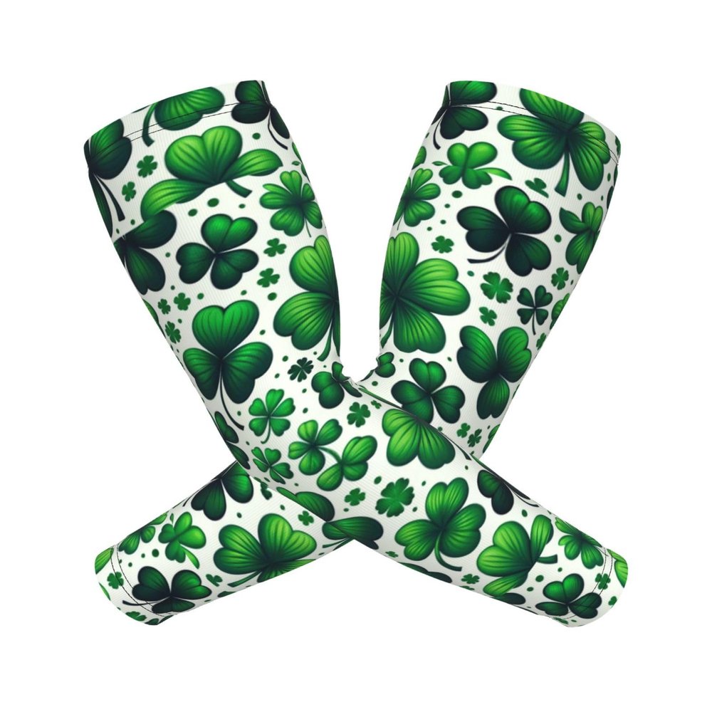 Augenstern Unisex Lightweight Cooling Arm Sleeves St-Patricks-Day-Shamrock Compression Warmer Cover For Outdoor Activity