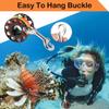 100FT Scuba Diving Reel Large Scuba Spool Finger Reel with Double-Ended Bolt Snap Clip for Underwater Scuba Diving Snorkeling Spearfishing view 4